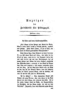 Anzeiger der Zeitschrift für Pädagogik : Februar