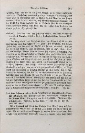 281 [Rezension] Dimmler, Emil, Erlösung