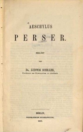 Aeschylus Perser