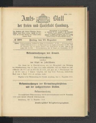 No. 298, 13. Dezember 1918