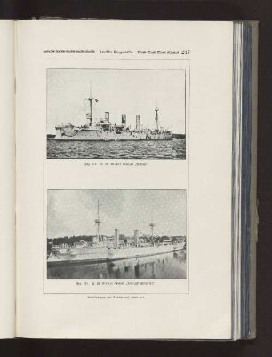 Fig. 314 S. M. Kleiner Kreuzer "Geflon" Fig. 315 S. M. Kleiner Kreuzer "Prinzeß Wilhelm"