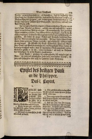173-189, Das I. Capitel