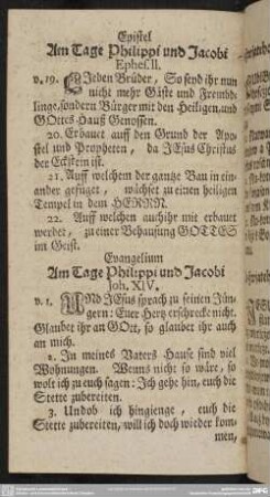 Am Tage Philippi und Jacobi