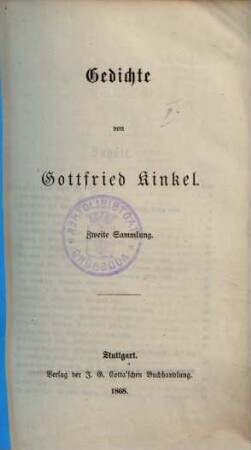 Gedichte, 2