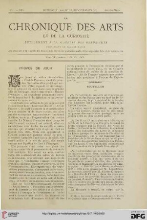 Nr. 1 (Janvier-Mars 1917)