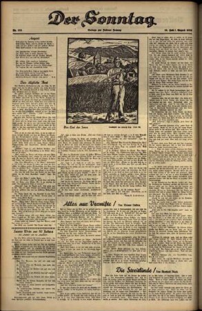 Zweite Ausgabe vom Samstag, den 31. Juli 1937.