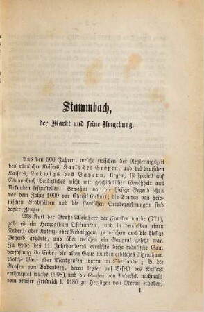 Geschichte der Pfarrei Stammbach in Oberfranken