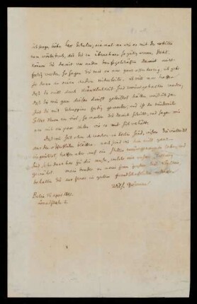 Brief von Wilhelm Grimm an Georg Schulze