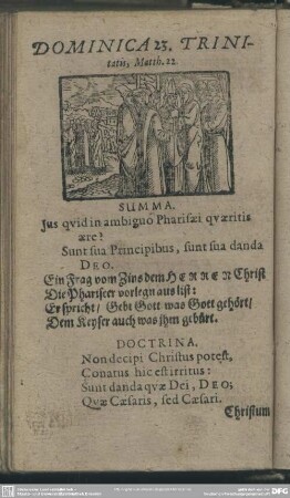 Dominica 23. Trinitatis, Matth. 22.