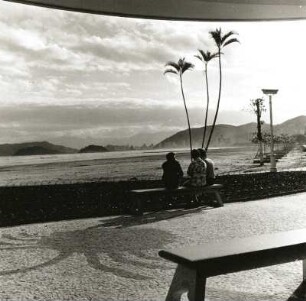 Santos, Brasilien. Strandpromenade