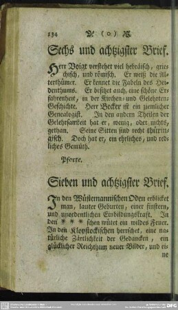 Sieben und achtzigster Brief