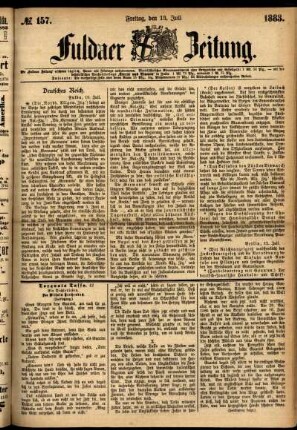 Ausgabe vom Freitag, den 13. Juli 1883.