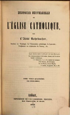 Histoire universelle de l'église catholique, 24. An 1545 - 1605