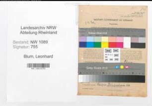 Entnazifizierung Leonhard Blum , geb. 13.09.1905 (Kriminalbeamter)