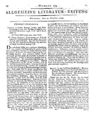 Magazin von merkwürdigen neuen Reisebeschreibungen. Bd. 15. Berlin: Voß 1798
