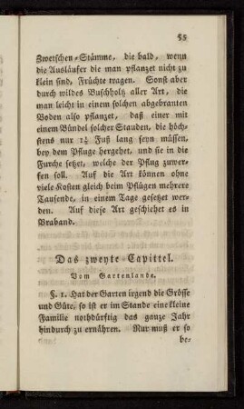 Das zweyte Capittel. Vom Gartenlande.