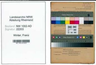 Entnazifizierung Franz Winter, geb. 21.05.1900 (Angest.)