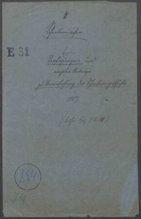 Durch das Staats- und Regierungsblatt 1817 bekannt gemachte Verordnungen über das Schreibereiwesen