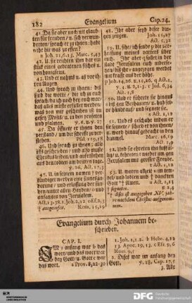 Evangelium durch Johannem beschrieben.