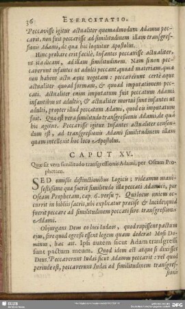 Caput XV. Quae sit vera similitudo transgressionis Adami, per Oseam Prophetam