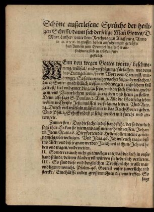 Schöne außerlesene Sprüche der heiligen Schrifft/ ....