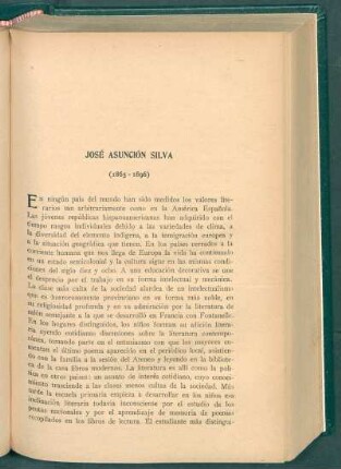 José Asunción Silva (1865-1896)