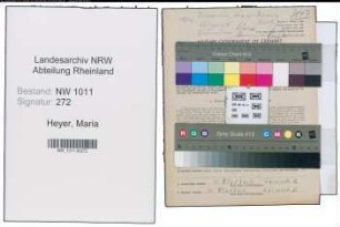 Entnazifizierung Maria Heyer , geb. 10.05.1891 ()