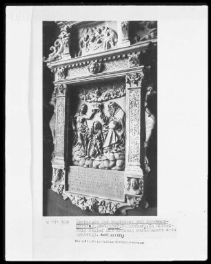Grabstein der Magdalena von Schrenck-Notzing, gestorben 1587
