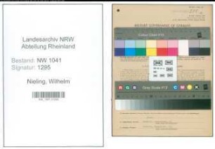 Entnazifizierung Wilhelm Nieling , geb. 02.03.1901 (Kinobesitzer)
