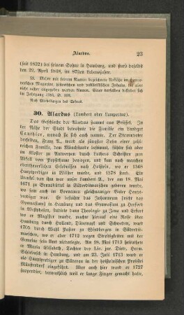 30. Alardus (Lambert oder Lampertus).