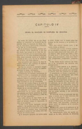 Capítulo IV - Donde el marqués ve cumplido su encargo