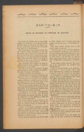 Capítulo IV - Donde el marqués ve cumplido su encargo