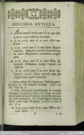 Historia Antiqua