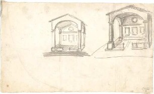 Hildebrand, Adolf von; Berlin - Charlottenburg, Lützow - Friedhof; Grabdenkmal der Familien Siemens - Perspektive