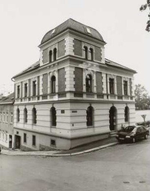 Markneukirchen (Vogtlandkreis), Wohnhaus (um 1890), Gartenstraße 9, Eckansicht