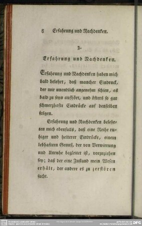 3. Erfahrung und Nachdenken