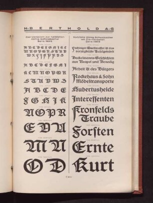 Gruppe E: Schwabacher-Schriften