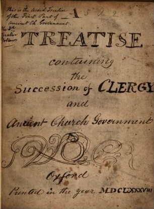 The second Treatise of the first Part of ancient Church-government