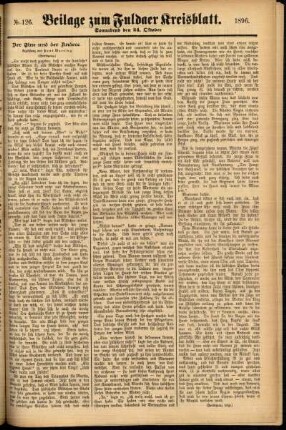 Zweite Ausgabe vom Samstag, den 24. Oktober 1896.
