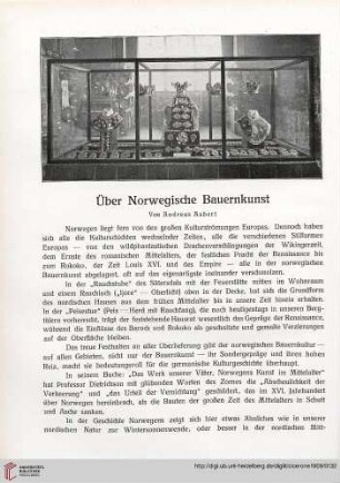 1: Über Norwegische Bauernkunst