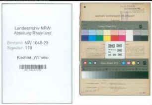 Entnazifizierung Wilhelm Koehler , geb. 23.08.1910 (Beamter)