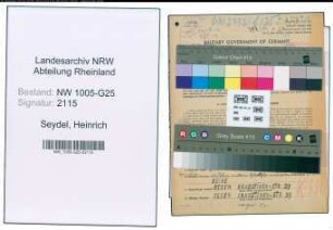 Entnazifizierung Heinrich Seydel , geb. 16.12.1891 (Kaufmann)