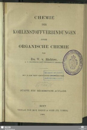 Chemie der Kohlenstoffverbindungen oder Organische Chemie