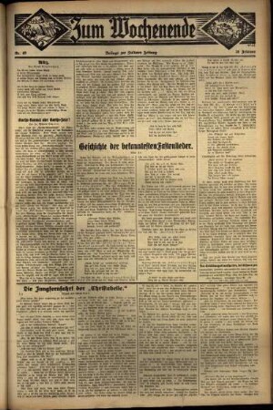 Zweite Ausgabe vom Sonntag, den 28. Februar 1932.