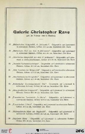 Galerie Christopher Rave (Nr. 17-63)