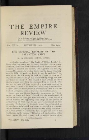 The Imperial Services of the Salvation Army.