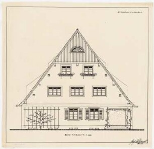 Gutshof Nickelgut, Blindham Wohnhaus mit Büros: Aufriss: Südansicht 1:50