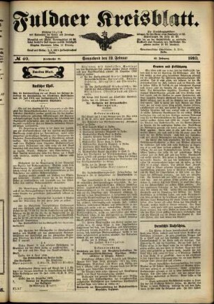 Zweite Ausgabe vom Samstag, den 19. Februar 1910.