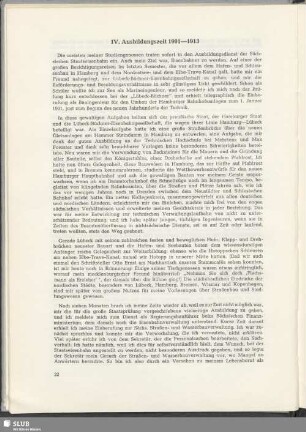 IV. Ausbildungszeit 1901-1913