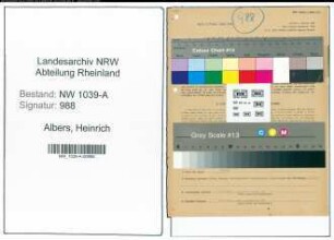 Entnazifizierung Heinrich Albers , geb. 07.02.1903 (Schriftleiter)